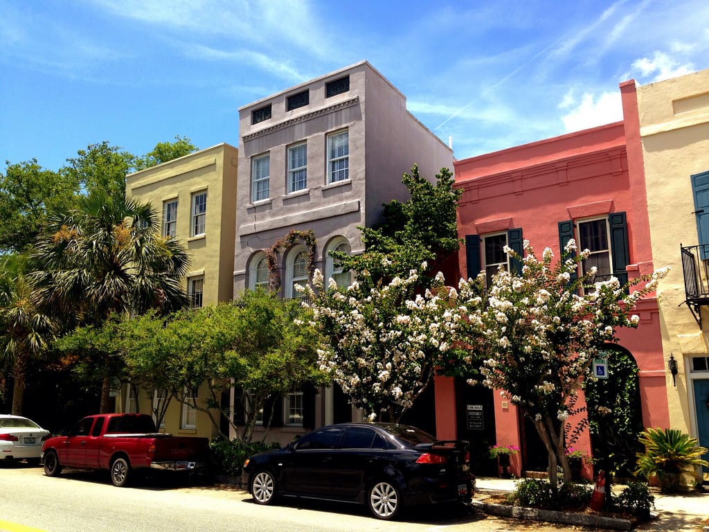 Charleston SC pastel homes