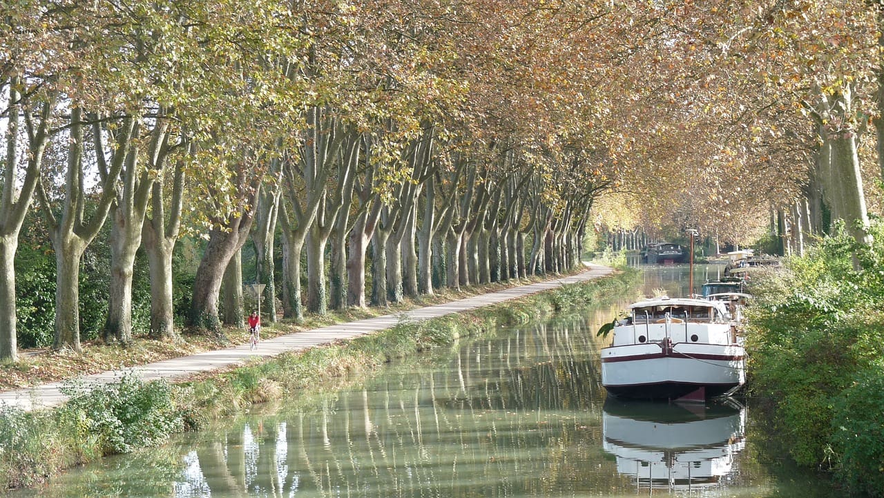 Barge on Canal Du Midi France