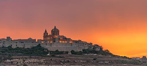 Malta Old City Sunset