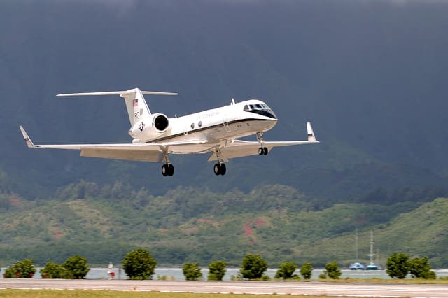 Private Jet Landing