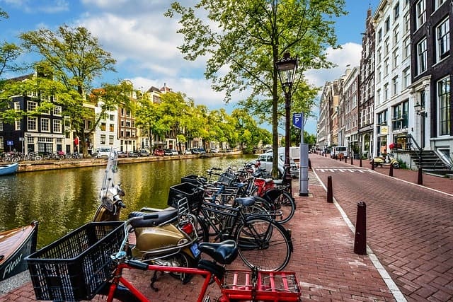 Biking in Amsterdam