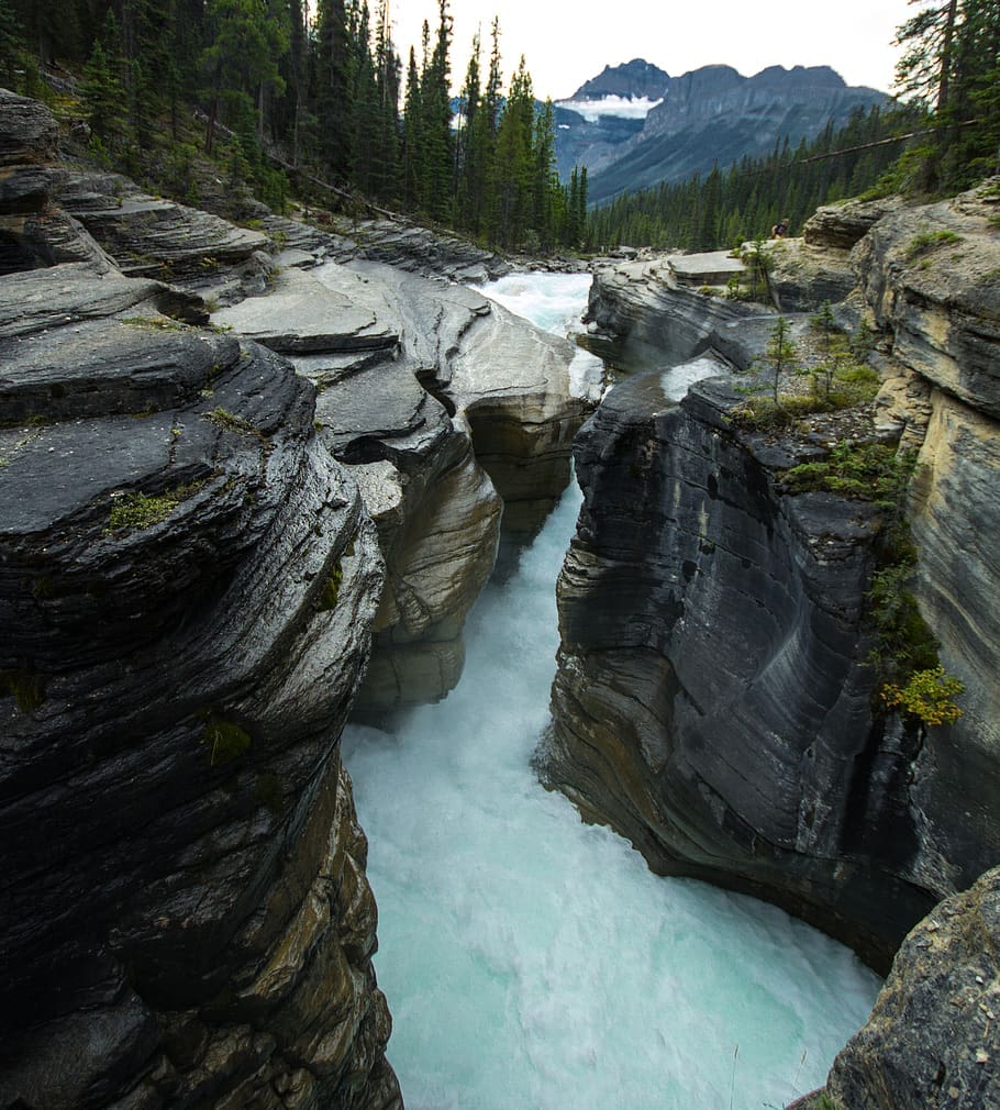 Mistaya Canyon Waterfalls Jasper Canada