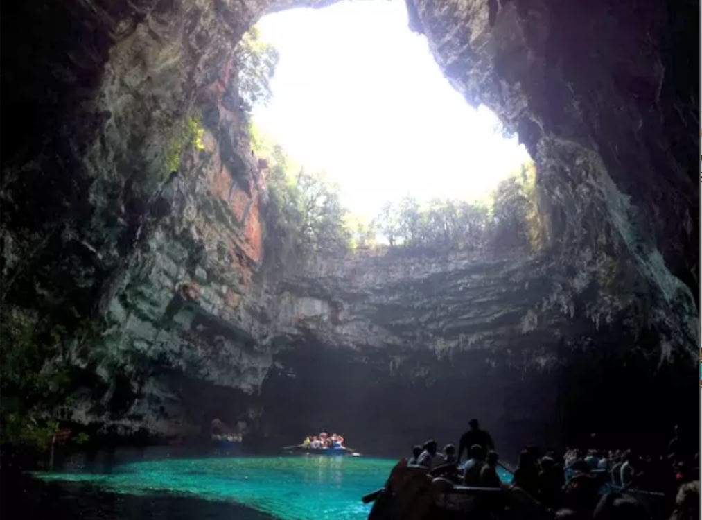Cave Lake Kefaloni Greece