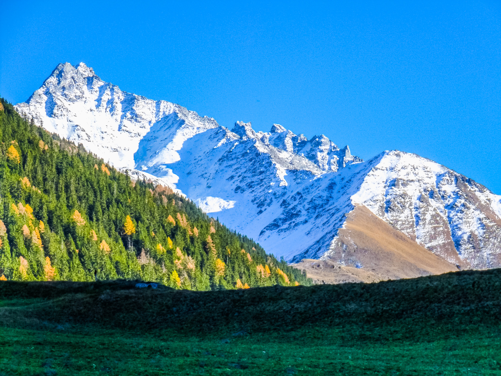 HDR Great St Bernard mount Aosta Valle Italy